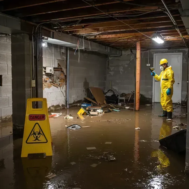 Flooded Basement Electrical Hazard in Warson Woods, MO Property